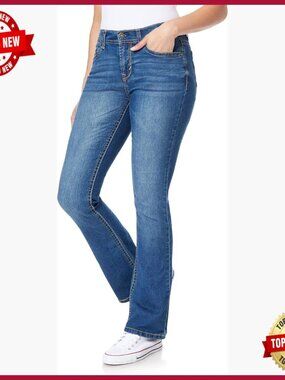 Bootcut Mid-Rise Stretch Jeans, Standard & Plus Sizes 0-24, Multiple Inseams
